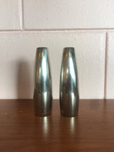 Load image into Gallery viewer, Vintage 1960s Danish Modern Stainless Steel Salt & Pepper Shakers Dansk Design, Ihq Denmark