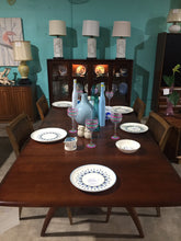 Load image into Gallery viewer, Vintage 1950s Mid Century Modern Stetson Marcrest Swiss Chalet Alpine Set of 4 Chop Plates