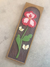 Load image into Gallery viewer, Vintage 1970s Hand Carved Teak Plank with Flower and Butterfly