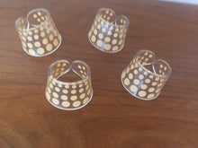 Load image into Gallery viewer, Vintage 1980s Post Modern Lucite Polka Dotted Fish Rings • Set of 4