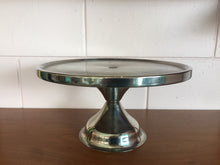 Load image into Gallery viewer, 1990s New York Style Spun Aluminum Cake Stand