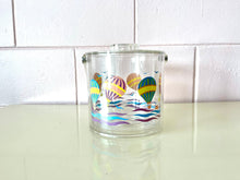 Load image into Gallery viewer, Vintage 1980s Acrylic Ice Bucket With Hot Air Balloon Design by Culver