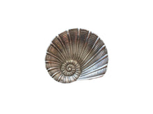 Load image into Gallery viewer, Beautiful Coastal Style Metal Oval Dish With Nautilus Shell Motif