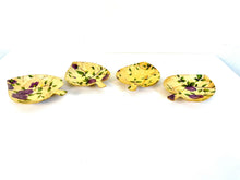 Load image into Gallery viewer, Vintage 1980s Molded Bamboo Leaf Snack Bowls • Set of Four