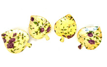 Load image into Gallery viewer, Vintage 1980s Molded Bamboo Leaf Snack Bowls • Set of Four