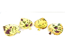 Load image into Gallery viewer, Vintage 1980s Molded Bamboo Leaf Snack Bowls • Set of Four