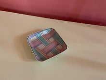 Load image into Gallery viewer, Vintage 80s Pink + Teal Decorative Square Dish