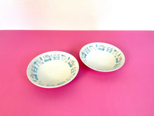 Load image into Gallery viewer, Vintage Pair of 1960s My Blue Heaven Atomic Berry or Dessert or Fruit Bowls by Royal China USA