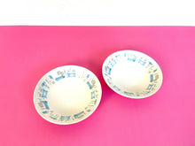 Load image into Gallery viewer, Vintage Pair of 1960s My Blue Heaven Atomic Berry or Dessert or Fruit Bowls by Royal China USA