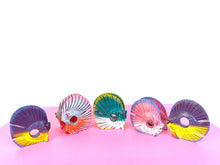 Load image into Gallery viewer, Vintage 80s Set of 8 Hand Carved and Hand Painted Tropical Fish Napkin Rings