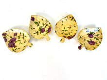 Load image into Gallery viewer, Vintage 1980s Molded Bamboo Leaf Snack Bowls • Set of Four