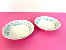 Load image into Gallery viewer, Vintage Pair of 1960s My Blue Heaven Atomic Berry or Dessert or Fruit Bowls by Royal China USA