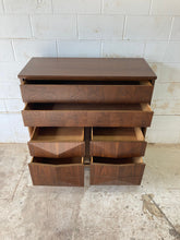 Load image into Gallery viewer, Vintage Mid Century Modern Tall Diamond Front Dresser by United Furniture