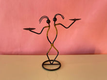 Load image into Gallery viewer, Vintage 1980s Post Modern Memphis Styled Black Metal Double Candle Holder by Laurids Lonborg