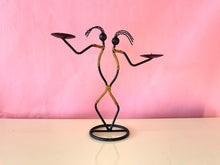 Load image into Gallery viewer, Vintage 1980s Post Modern Memphis Styled Black Metal Double Candle Holder by Laurids Lonborg