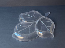Load image into Gallery viewer, Vintage 1980s Lucite Leaf Shaped Divided Serving Dish