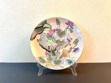 Load image into Gallery viewer, 70s Decorative Chinoiserie Ceramic Plate with Lotus Flower Design by China Trader