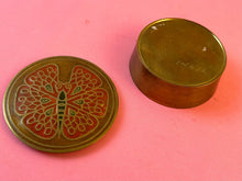 Load image into Gallery viewer, Vintage Brass Butterfly Trinket Box