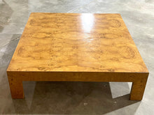 Load image into Gallery viewer, Vintage Mid Century Modern 1970s Milo Baughman Monumental Burl Wood Table