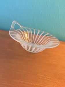 Vintage Mid Century Modern 1960s Art Glass Decorative Bowl