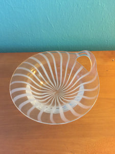 Vintage Mid Century Modern 1960s Art Glass Decorative Bowl
