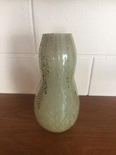 Load image into Gallery viewer, Vintage 1950s Handblown Mid Century Modern White and Purple Glass Vase
