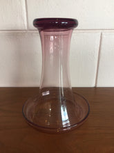Load image into Gallery viewer, Vintage 1950s Handblown Rolled Edge Mid Century Modern Purple Glass Vase
