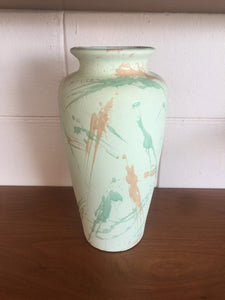 Vintage Memphis Sotsass Style 1980s Splatter Vase By Harris Potteries Chicago