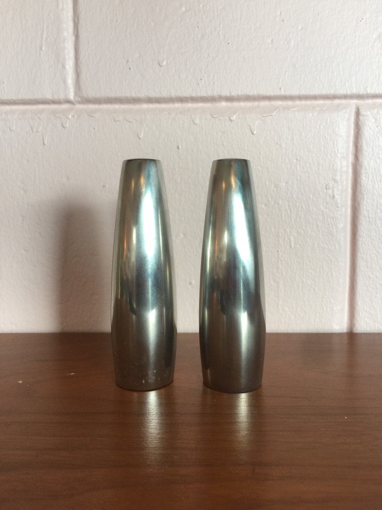 Vintage 1960s Danish Modern Stainless Steel Salt \u0026 Pepper Shakers Dansk  Design, Ihq Denmark, image size:1242x1656