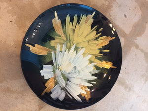 Amazing Contemporary Painted Art Glass Charger