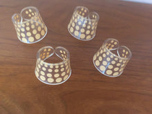 Load image into Gallery viewer, Vintage 1980s Post Modern Lucite Polka Dotted Fish Rings • Set of 4

