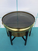 Load image into Gallery viewer, Vintage 1970s Chinoiserie Large Brass Planter or Side Table In The Style of Henredon
