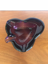 Load image into Gallery viewer, Vintage 1970s Imperial Purple Heavy Glass Clover Shaped Ashtray
