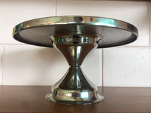 Load image into Gallery viewer, 1990s New York Style Spun Aluminum Cake Stand
