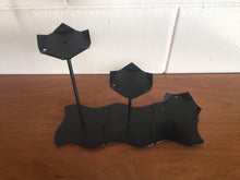 Load image into Gallery viewer, Vintage 80s Style Mid Century Modern Trio of Cast Iron Candle Holders

