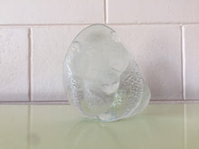 Load image into Gallery viewer, Vintage Viking Glass Panda Bear Paperweight Clear Frosted Art Glass
