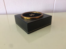 Load image into Gallery viewer, Vintage 1950s 3pc Mid Century Modern Copper Accented Desk Top Ashtray
