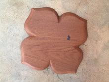 Load image into Gallery viewer, Vintage 1970s Four Leaf Clover Shaped Monkey Pod Tray or Serving Dish
