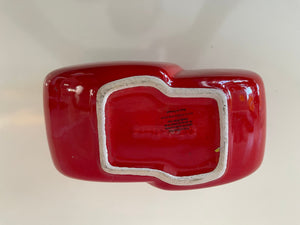 Vintage 1980s Retro Kitsch Ceramic Double Heart Planter