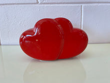 Load image into Gallery viewer, Vintage 1980s Retro Kitsch Ceramic Double Heart Planter
