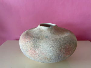 Vintage 1994 Pink Rainbow Retro Mod Large Ceramic Vase 164 By Royal Haeger