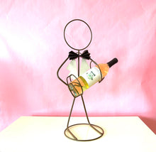 Load image into Gallery viewer, Vintage 1980s Man in Tuxedo Wrought Iron Wine Bottle Holder
