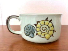 Load image into Gallery viewer, Vintage 1970s Boho Chic Ceramic Sea Shell Soup Mug
