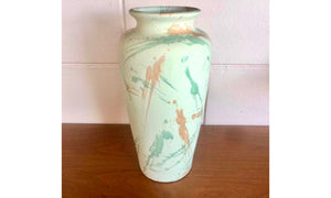 Vintage Memphis Sotsass Style 1980s Splatter Vase By Harris Potteries Chicago