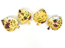 Load image into Gallery viewer, Vintage 1980s Molded Bamboo Leaf Snack Bowls • Set of Four
