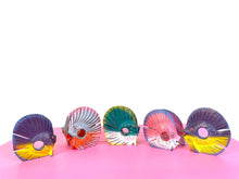 Load image into Gallery viewer, Vintage 80s Set of 8 Hand Carved and Hand Painted Tropical Fish Napkin Rings
