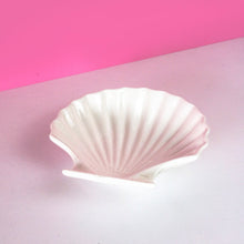 Load image into Gallery viewer, Vintage 1980s Ceramic Scallop Shell Shallow Bowl or Catch All
