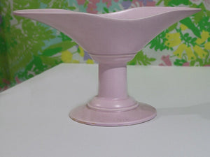 Vintage 1960 Pink Retro Mod Ceramic Vase Compote RG-61 By Royal Haeger