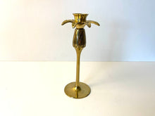 Load image into Gallery viewer, Vintage 80s Brass Pineapple Candlestick Holder
