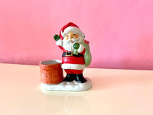 Load image into Gallery viewer, Vintage 1980s Ceramic Santa Claus Tea Light Candleholder
